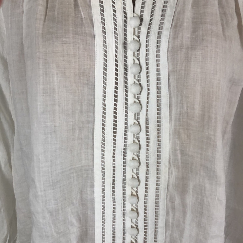 ZIMMERMAN Elegant White Blouse Size 3 - Picture 11 of 16